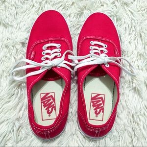 Women’s red Vans size 6.5 — authentic & like new!